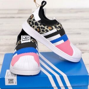 Adidas Kids Superstar 360 2.0 Twist Sneaker Kids Pink Multi Size 9 K NEW IN BOX
